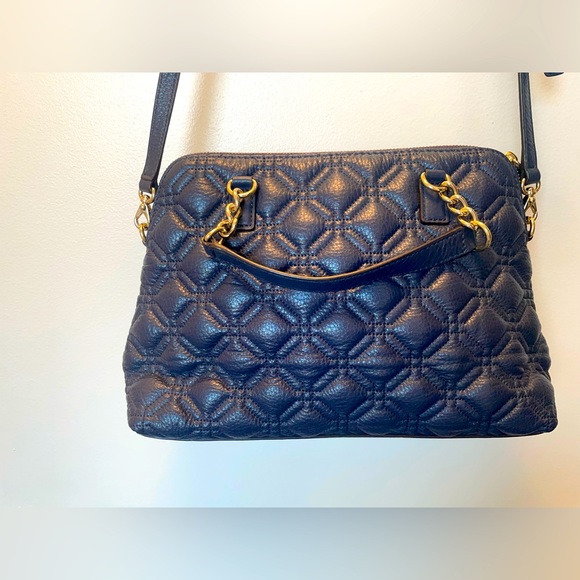 Kate Spade EUC quilted crossbody Navy - Picture 4 of 6